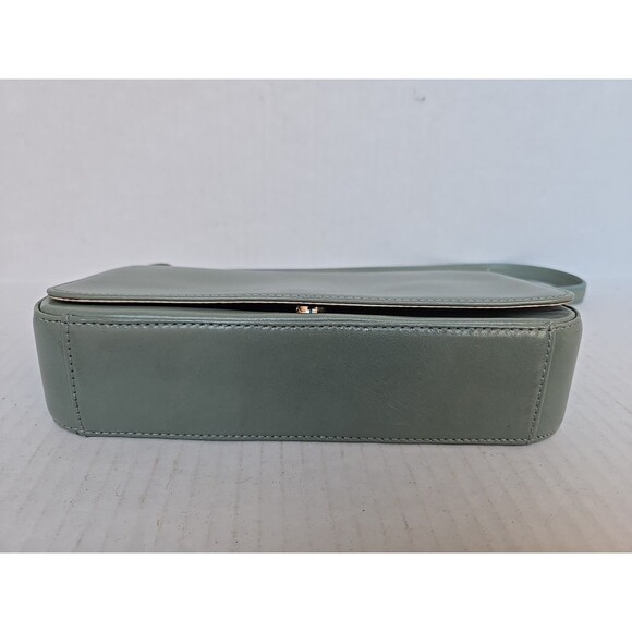 Fossil 1954 Leather Baguette Small Shoulder Bag Seafoam Green Magnetic Purse - Picture 5 of 15